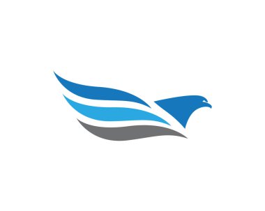 Wing Falcon Logo Şablonu vektör çizimi tasarımı
