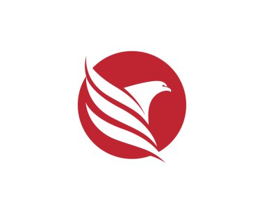 Wing Falcon Logo Şablonu vektör çizimi tasarımı