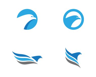 Wing Falcon Logo Şablonu vektör çizimi tasarımı