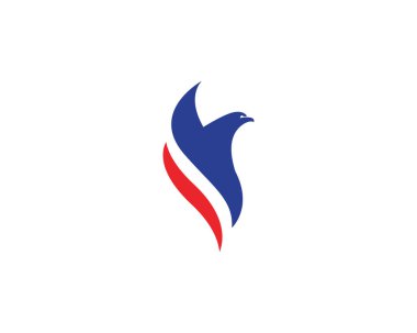 Wing Falcon Logo Şablonu vektör çizimi tasarımı