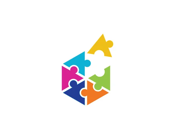 Adopción Cuidado Comunidad Logo Plantilla Vector Icono — Vector de stock