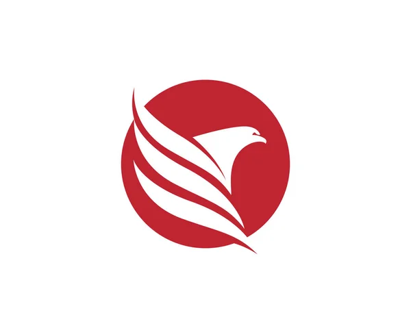 Wing Falcon Logo Mall Vektor Illustration Design — Stock vektor
