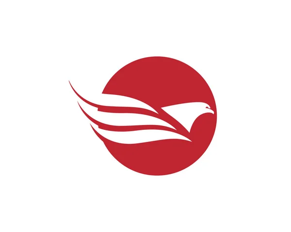 Wing Falcon Logo Template Vector Illustration Design — Stock Vector