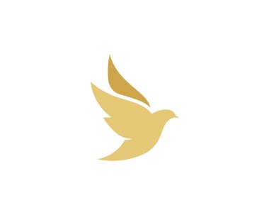 Kuş kanadı güvercin logosu vektör çizimi
