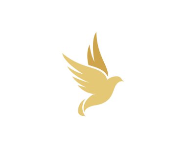 Kuş kanadı güvercin logosu vektör çizimi