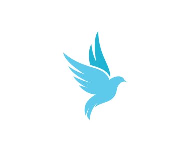 Kuş kanadı güvercin logosu vektör çizimi