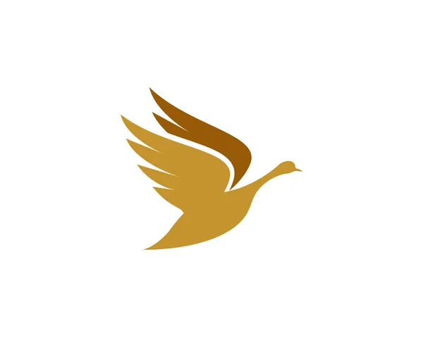 Gambar Goose Logo Template Mengisolasi Simbol Tanda - Stok Vektor