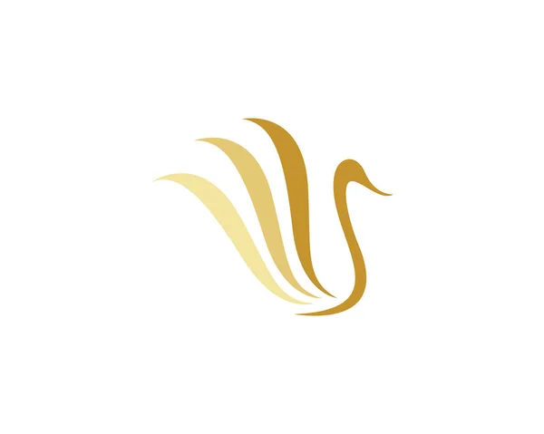 Goose Logo Plantilla Ilustración Símbolo Signo Aislado — Vector de stock