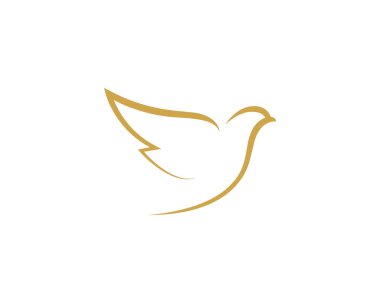 Kuş kanadı güvercin logosu vektör çizimi