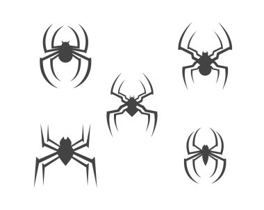 Örümcek Logo tasarım vektör çizim tasarım şablonu