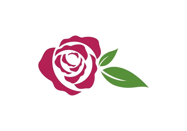 Plantilla Logotipo Flor Rosa — Vector de stock