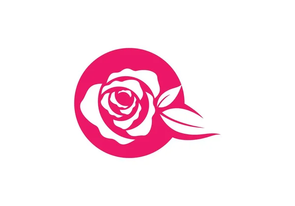 Modèle Logo Fleur Rose — Image vectorielle