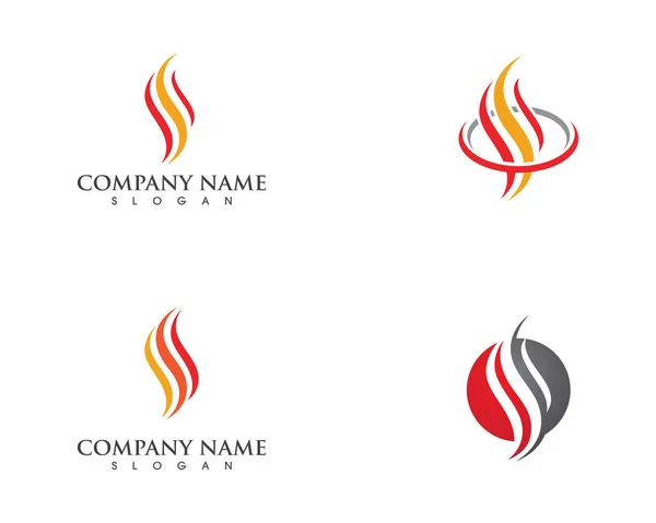Elden Flamma Logotypen Vektor Illustration Formgivningsmall — Stock vektor