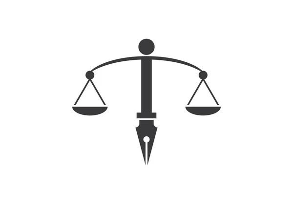 Νόμος Εταιρεία Λογότυπο Πρότυπο Διάνυσμα Εικονίδιο Εικονογράφηση Σχεδιασμός — Διανυσματικό Αρχείο