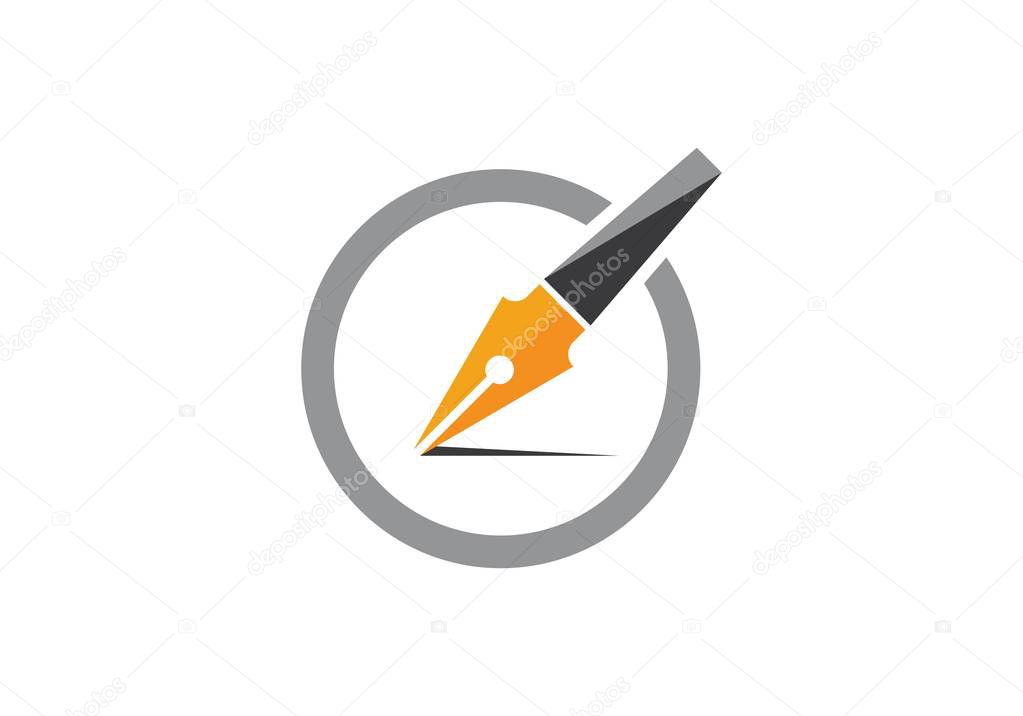 Pen Logo template Vector illustration