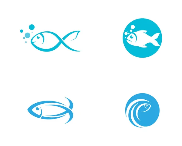 Шаблон Логотипа Рыбы — стоковый вектор
