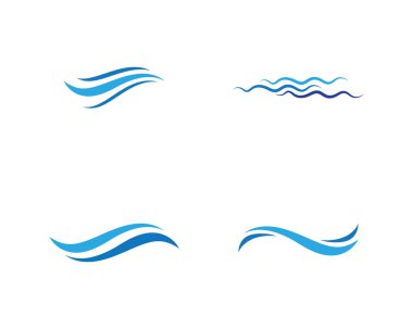 Su dalga simge vektör çizim tasarım logo şablonu