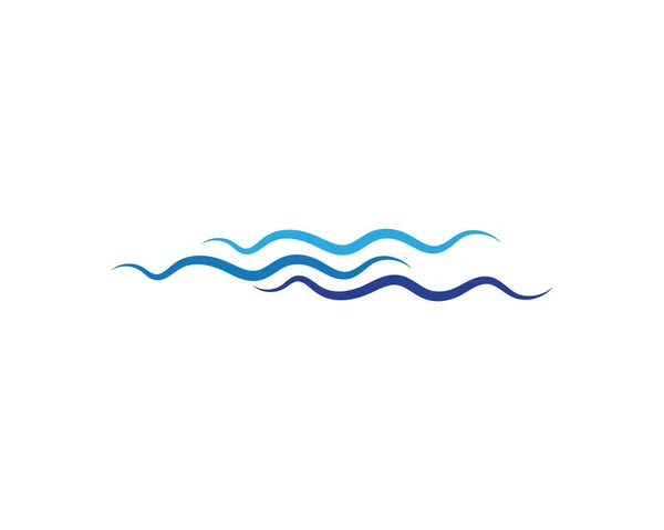 Wasser Welle Symbol Vektor Illustration Design Logo Vorlage — Stockvektor