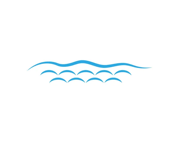 Dalga Simge Vektör Çizim Tasarım Logo Şablonu — Stok Vektör