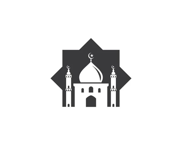 Vetor Ícone Muçulmano Modelo Design Ilustração — Vetor de Stock