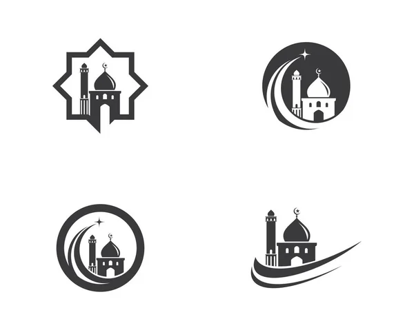 Moslim Icoon Vector Illustratie Ontwerp Template — Stockvector
