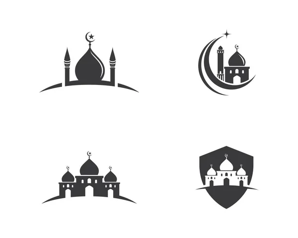Müslüman Ikon Vektör Illüstrasyon Tasarım Şablonu — Stok Vektör