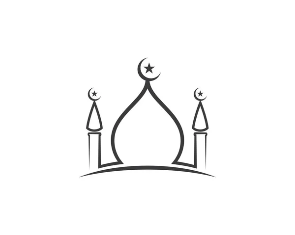 Vetor Ícone Muçulmano Modelo Design Ilustração —  Vetores de Stock