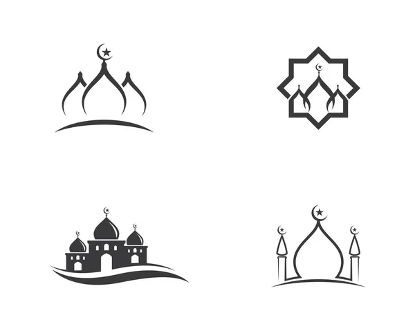 Muslimsk Ikon Vektor Illustration Design Mall — Stock vektor