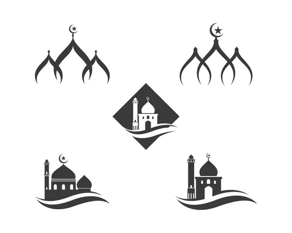 Muszlim Ikon Vektor Illusztráció Design Sablon — Stock Vector