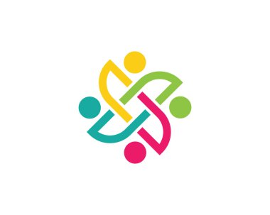 Evlat Edinme ve Toplum Bakımı Logo şablonu vektör simgesi