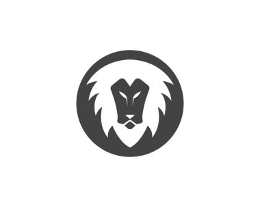 Aslan Logo şablonu vektör simge illüstrasyon tasarımı