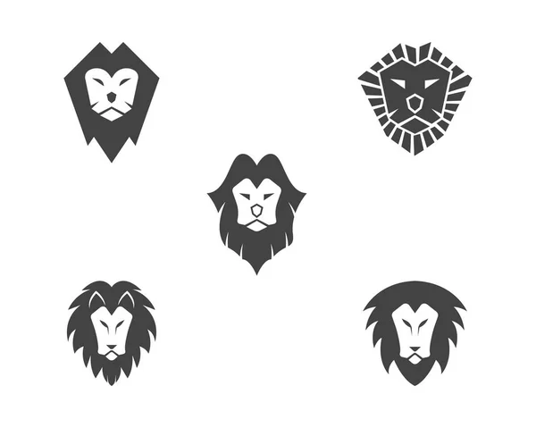 Lion Logo Modèle Vectoriel Icône Illustration Design — Image vectorielle