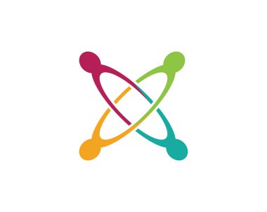 Topluluk, ağ ve sosyal simge tasarım şablonu