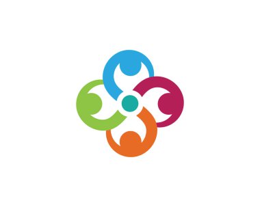 Infinity evlat edinme ve toplum bakım Logo şablonu vektör simge