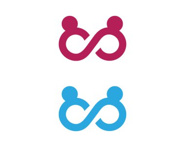 Infinity evlat edinme ve toplum bakım Logo şablonu vektör simge