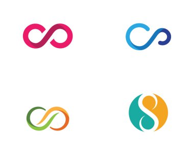Sonsuzluk Tasarımı Vektör Simgesi Logo şablonu tasarımı