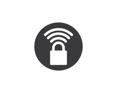 Kablosuz Logo şablonu vektör simge illüstrasyon tasarımı