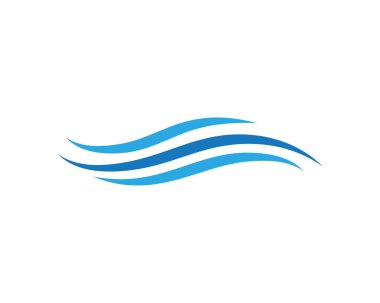 Su dalgası simgesi vektör çizim logosu