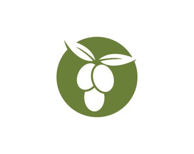 Zeytin logosu şablon vektör resimleme tasarımı
