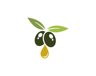 Zeytin logosu şablon vektör resimleme tasarımı