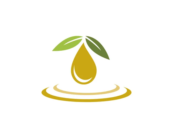Olive Logotyp Mall Vektor Ikon Illustration Design — Stock vektor