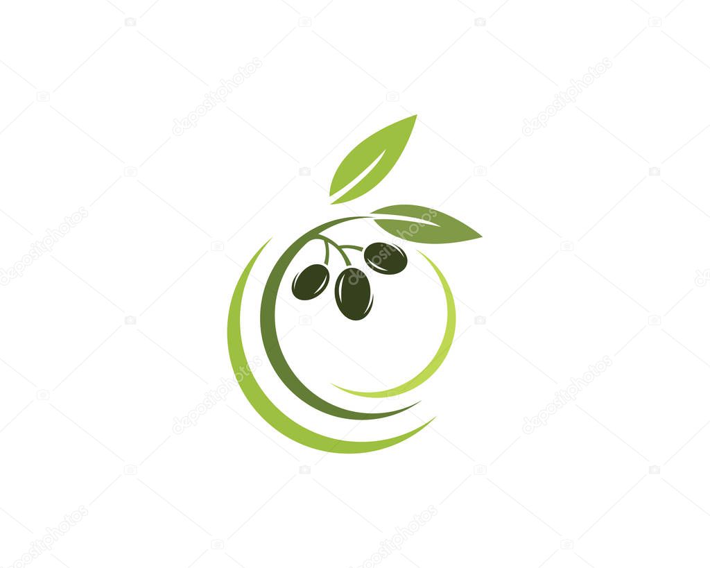 Olive logo template vector icon illustration design