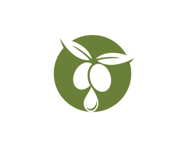Zeytin logosu şablon vektör resimleme tasarımı