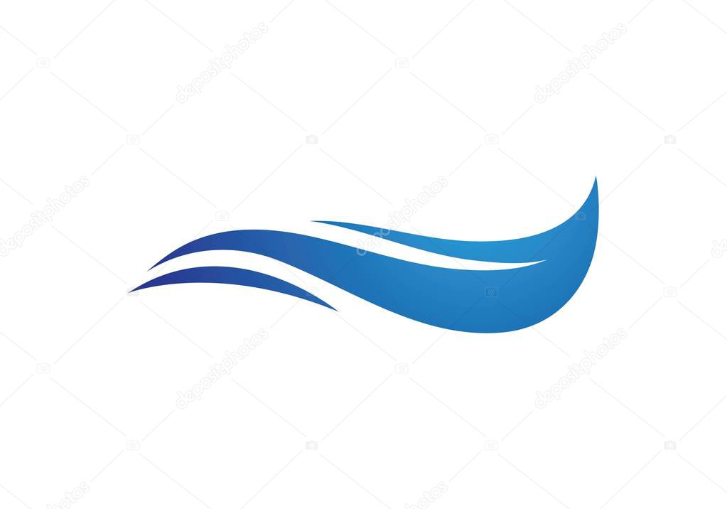 Water Wave symbol and icon Logo template