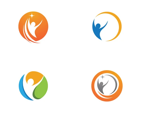 Σχεδιασμός Διανυσματικής Απεικόνισης Συμβόλων Λογότυπο Ανθρώπινου Χαρακτήρα — Διανυσματικό Αρχείο