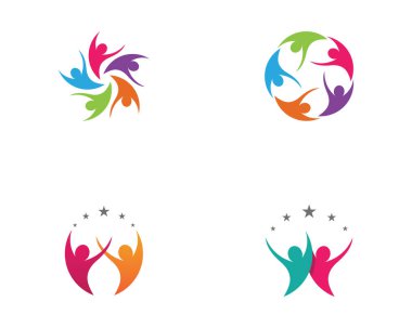 Evlat Edinme ve Toplum Bakımı Logo şablonu vektör simgesi