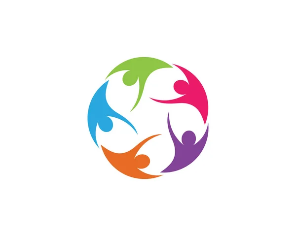 Adozione Cura Della Comunità Logo Modello Icona Vettoriale — Vettoriale Stock