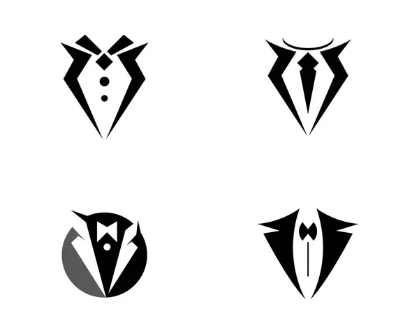 Tuxedo Logo Template Vector Icon Illustration Design — Stock Vector