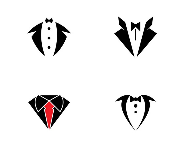 Tuxedo Logo Template Vector Icon Illustration Design — Stock Vector