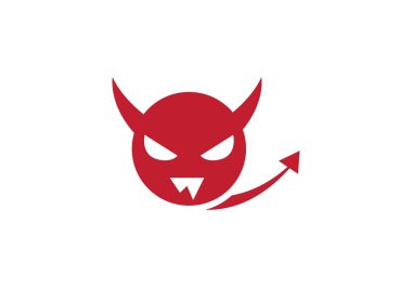 Şeytan logo vektör şablonu